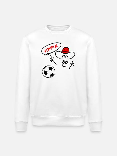 Cowboy Fußball - Stanley/Stella Unisex Bio-Sweatshirt ROLLER - Weiß