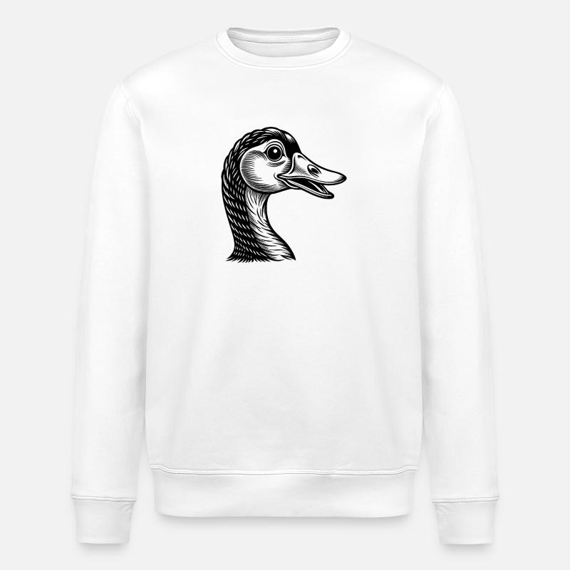 Lustige Gans - Stanley/Stella Unisex Bio-Sweatshirt ROLLER - Weiß