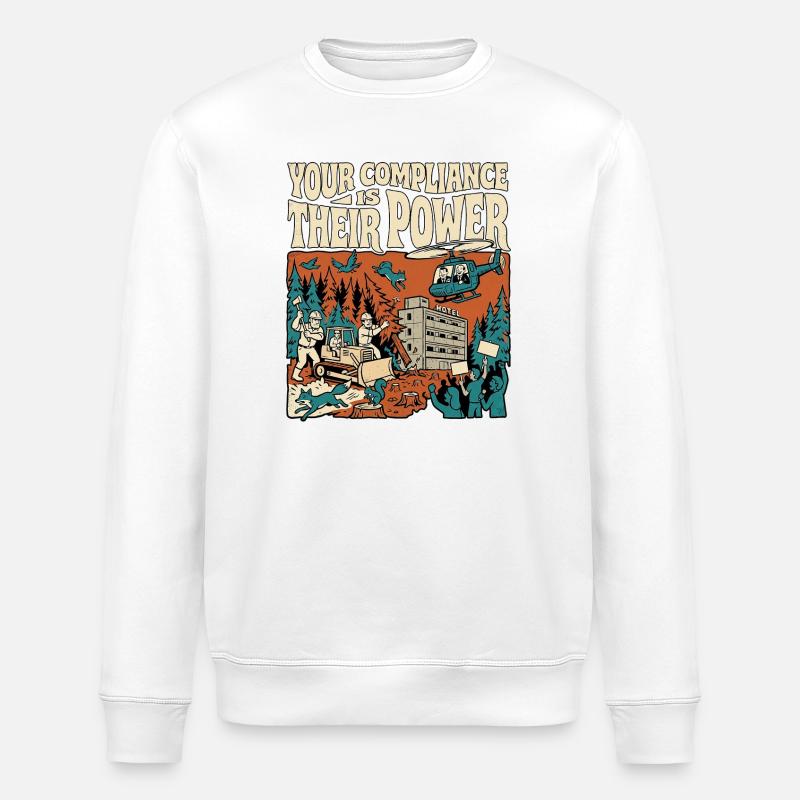 Ne participe plus - Sweat bio ROLLER Stanley/Stella Unisexe - blanc