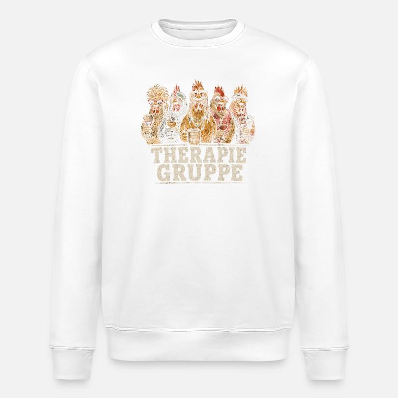Therapiegruppe Hühner Lounge - Stanley/Stella Unisex Bio-Sweatshirt ROLLER - Weiß