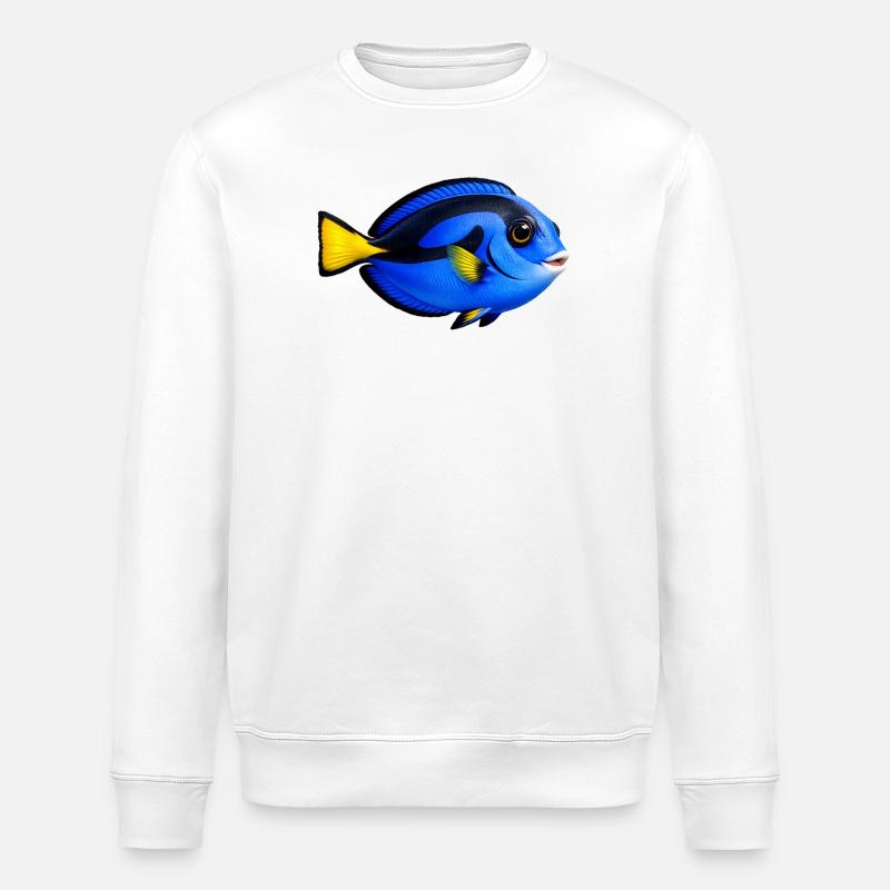 Doktorfisch bunt Meeresfisch - Stanley/Stella Unisex Bio-Sweatshirt ROLLER - Weiß