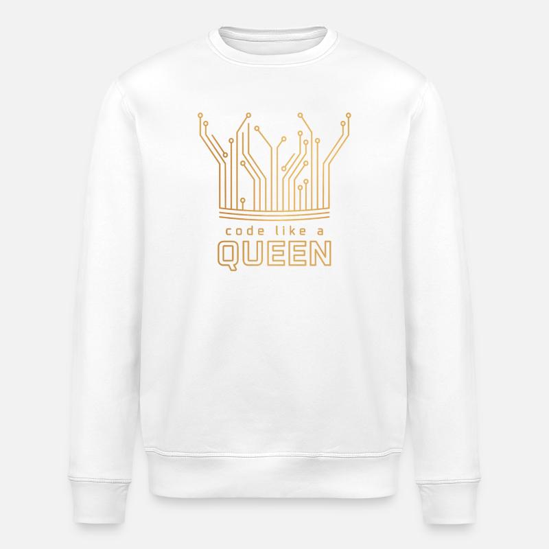 Code Like a Queen - Stanley/Stella Unisex Bio-Sweatshirt ROLLER - Weiß