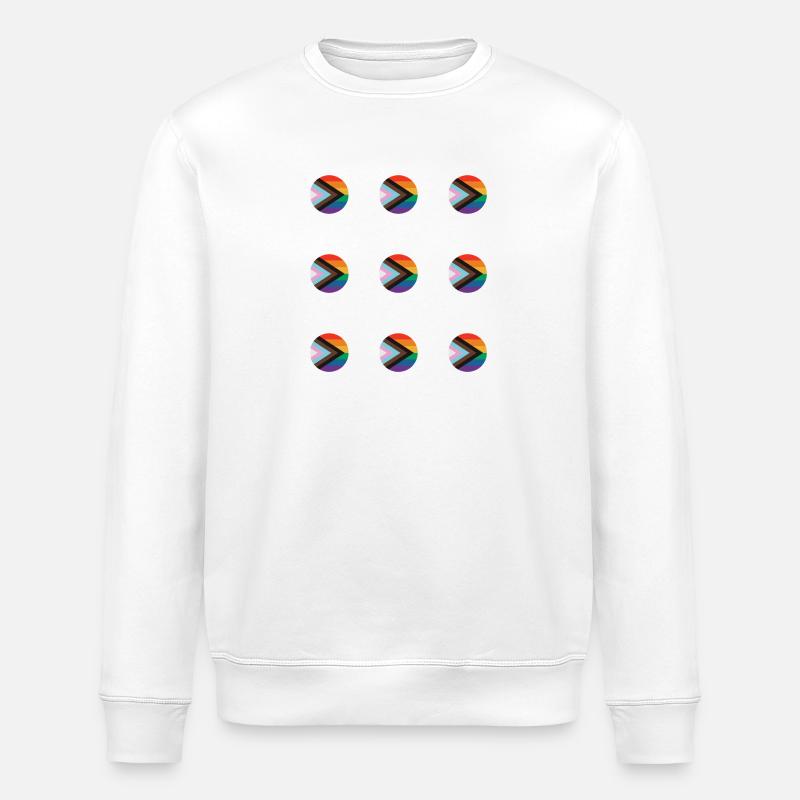 Pride-Pfeil-Mosaik - Stanley/Stella Unisex Bio-Sweatshirt ROLLER - Weiß