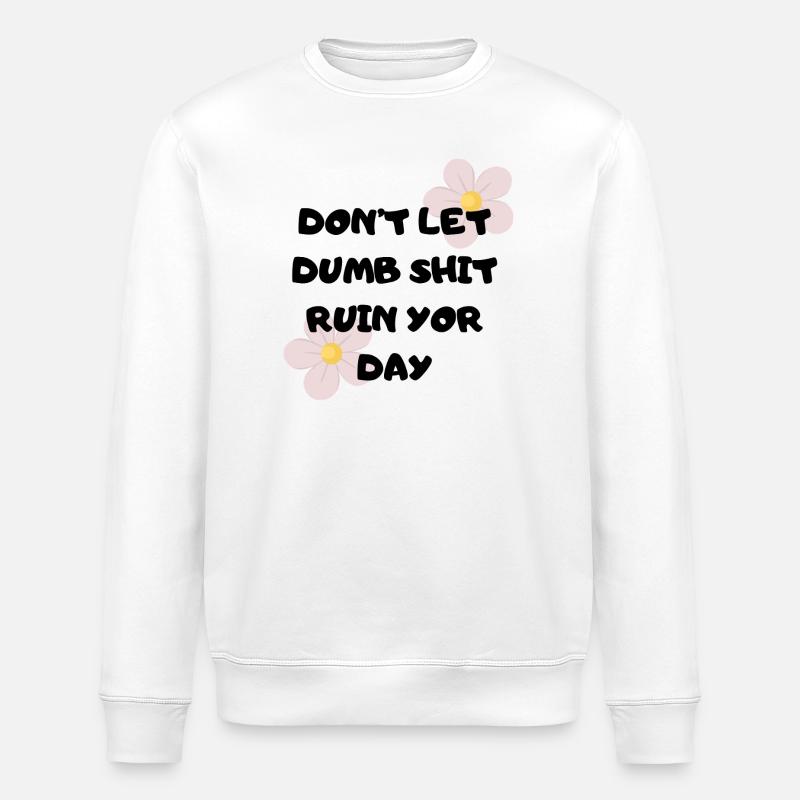 Pastellblüten Akzent-Handschrift - Stanley/Stella Unisex Bio-Sweatshirt ROLLER - Weiß