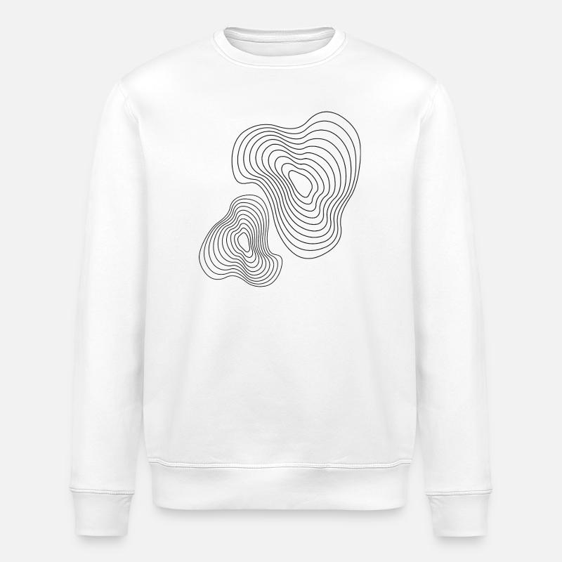 Design von Plasmageometrischen Linien - Stanley/Stella Unisex Bio-Sweatshirt ROLLER - Weiß