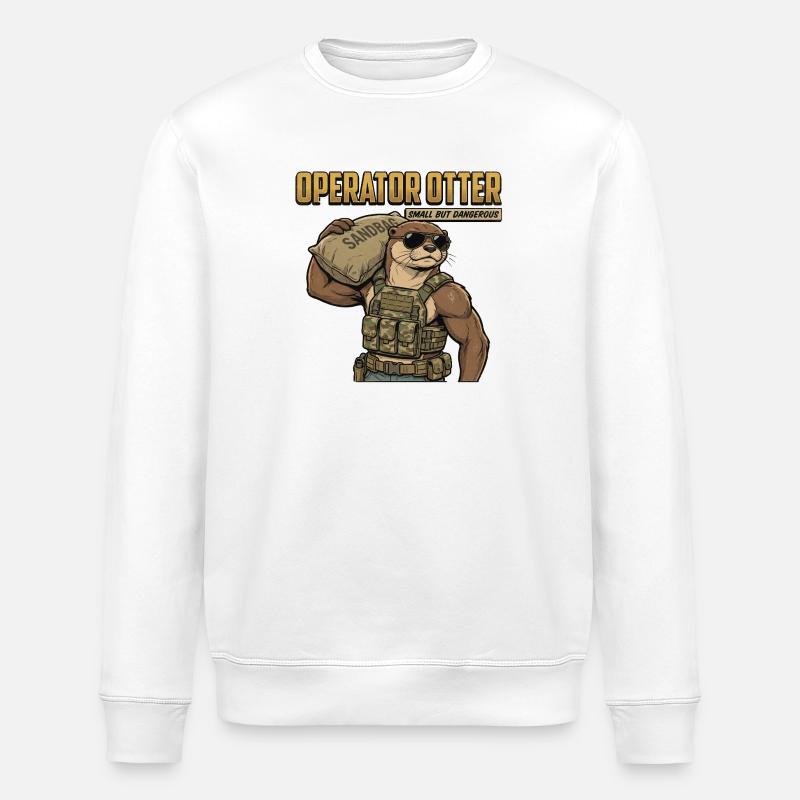 Operator Otter - Stanley/Stella ROLLER Unisex Organic Sweatshirt - white