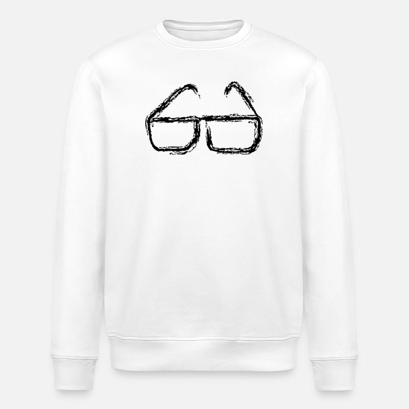 Glasses - Stanley/Stella ROLLER Unisex Organic Sweatshirt - white