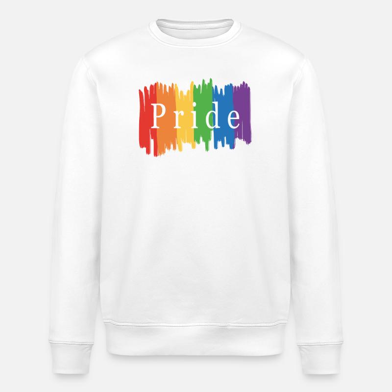Regenbogenfahne Pride Month - Stanley/Stella Unisex Bio-Sweatshirt ROLLER - Weiß