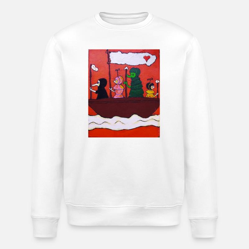 4 Freunde - Stanley/Stella Unisex Bio-Sweatshirt ROLLER - Weiß
