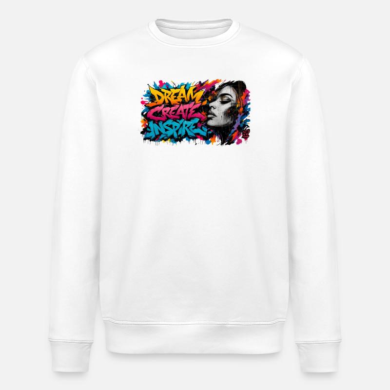 Dream Creative Inspire - Stanley/Stella ROLLER Unisex Organic Sweatshirt - white