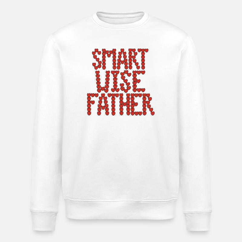 Kluger, weiser Vater - Stanley/Stella Unisex Bio-Sweatshirt ROLLER - Weiß