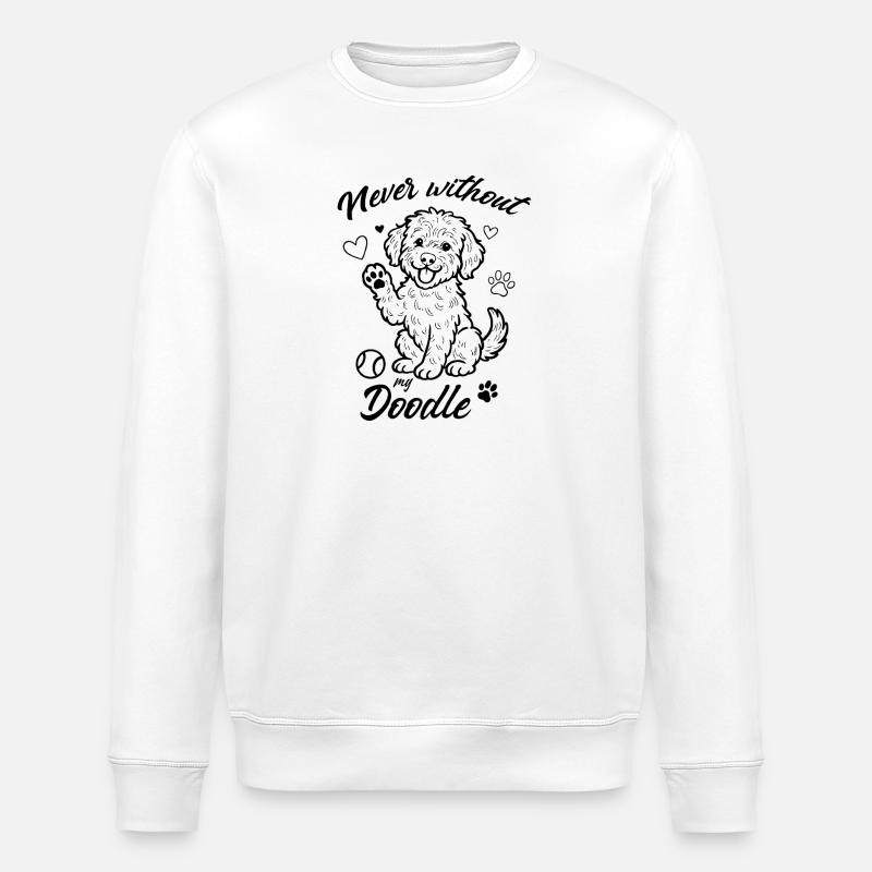 Never without my Doodle - Stanley/Stella Unisex Bio-Sweatshirt ROLLER - Weiß