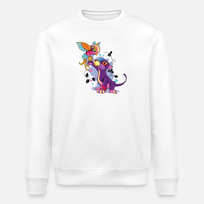 Be Happy - Stanley/Stella Unisex Bio-Sweatshirt ROLLER - Weiß
