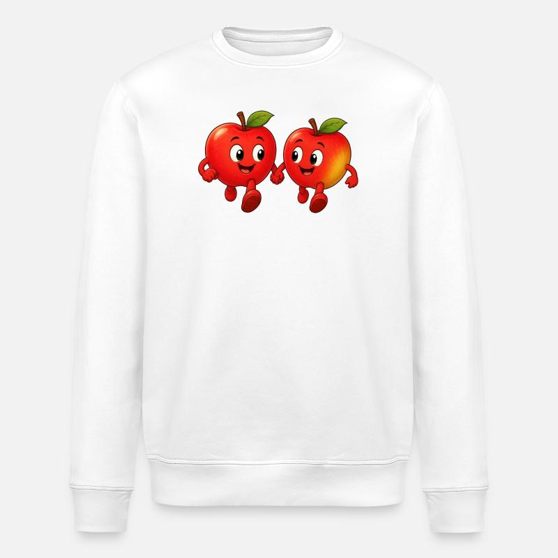Zwei Äpfel gehen Spazieren - Stanley/Stella Unisex Bio-Sweatshirt ROLLER - Weiß