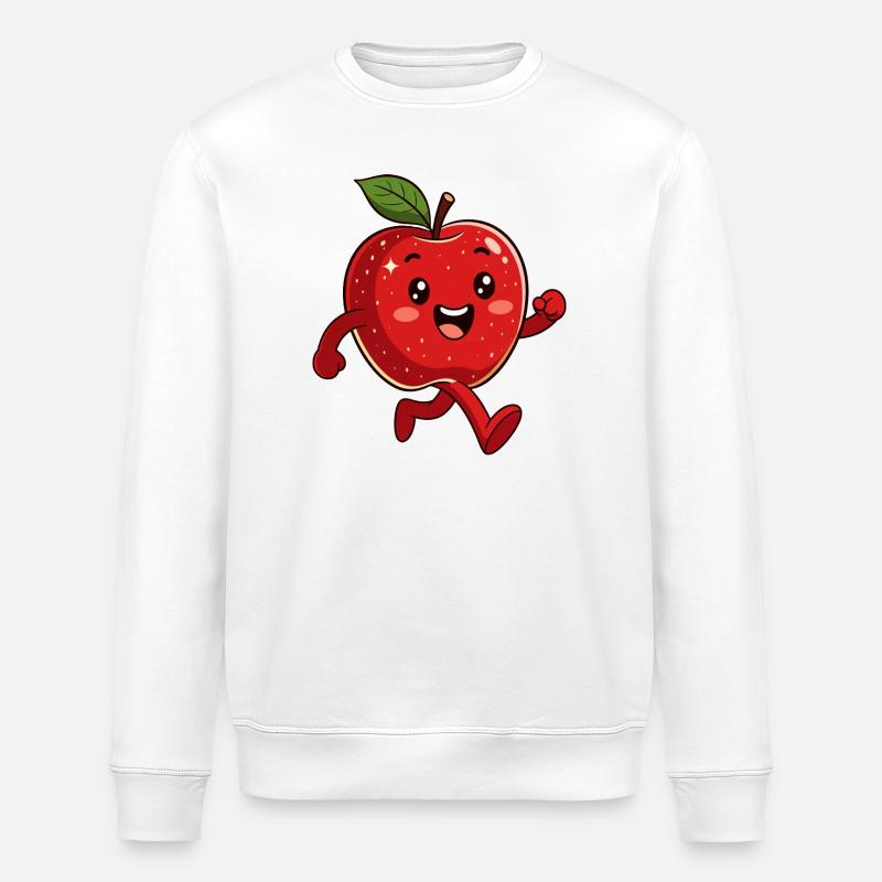 Roter Apfel - Stanley/Stella Unisex Bio-Sweatshirt ROLLER - Weiß