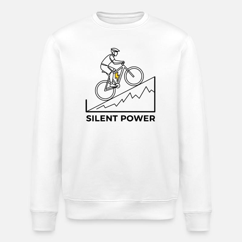 Lightning Uphill Ride - Stanley/Stella ROLLER Unisex Organic Sweatshirt - white