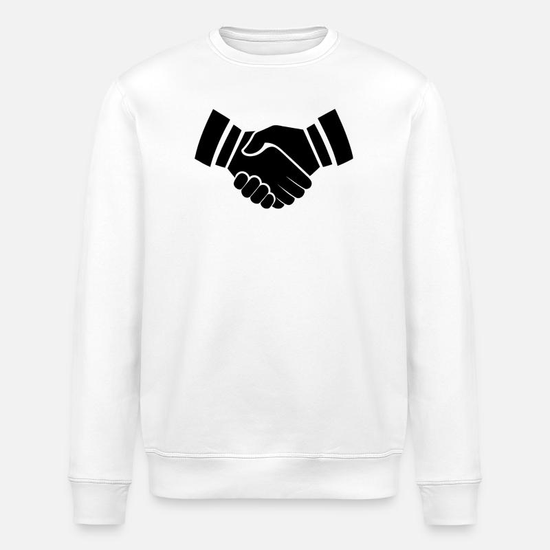 Handschlag - Stanley/Stella Unisex Bio-Sweatshirt ROLLER - Weiß