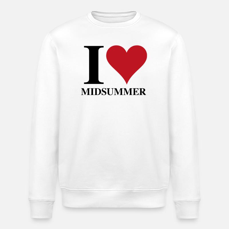 Ich Mittsommer ♥ - Stanley/Stella Unisex Bio-Sweatshirt ROLLER - Weiß