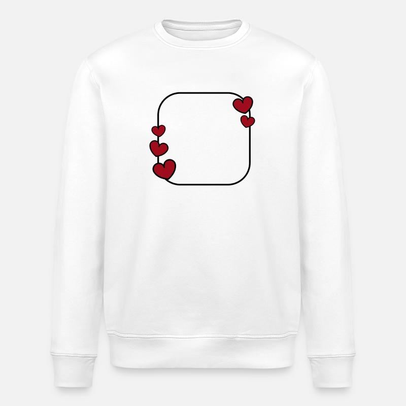 Heart Frame - Stanley/Stella ROLLER Unisex Organic Sweatshirt - white
