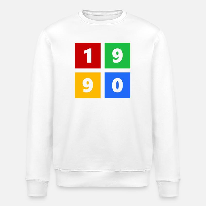 1990 - Stanley/Stella ROLLER Unisex Organic Sweatshirt - white