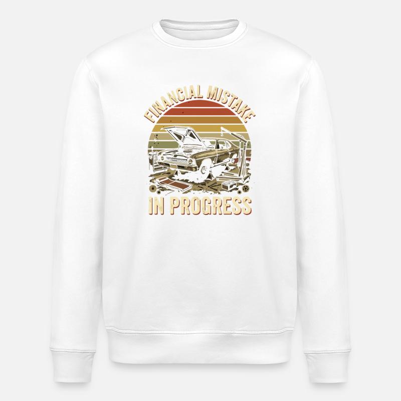 Finanzpanne im Oldtimer - Stanley/Stella Unisex Bio-Sweatshirt ROLLER - Weiß