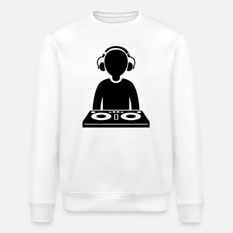 DJ Turntables Party - Stanley/Stella Unisex Bio-Sweatshirt ROLLER - Weiß