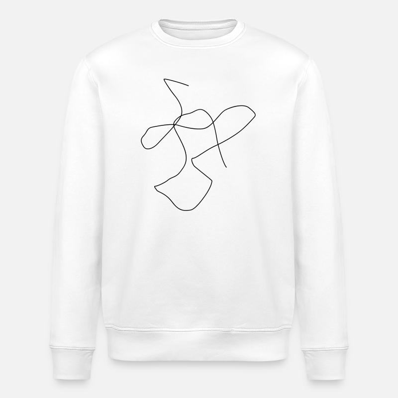 Chaotische Line-Art 3 - Stanley/Stella Unisex Bio-Sweatshirt ROLLER - Weiß