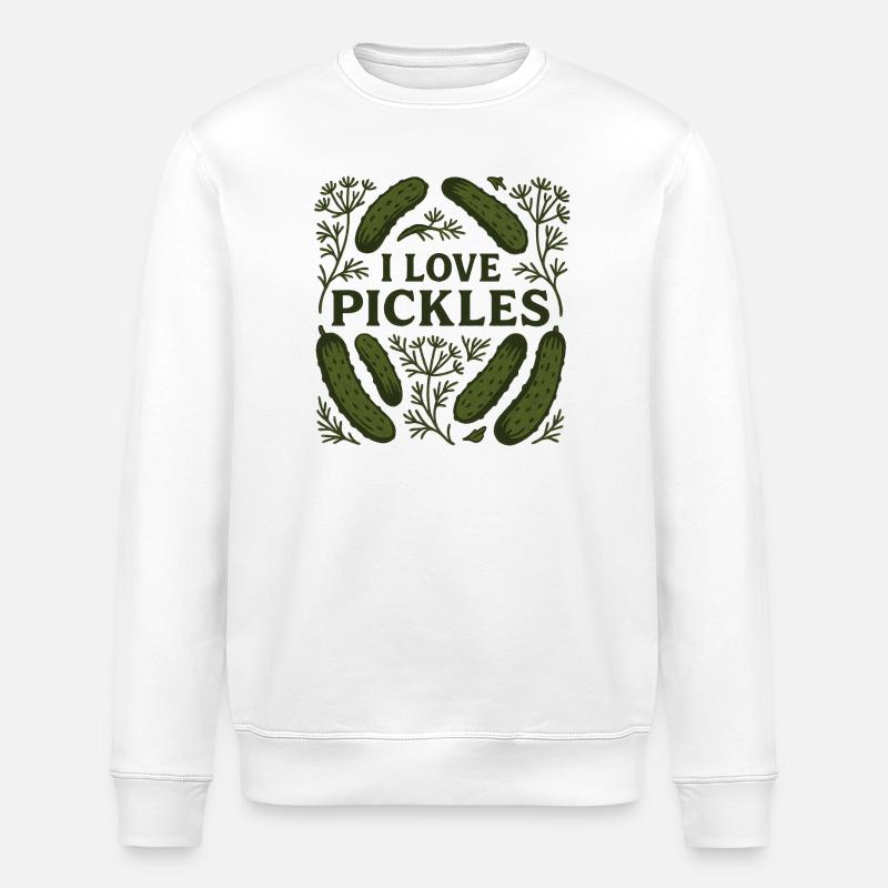 Ich liebe Gurken - Stanley/Stella Unisex Bio-Sweatshirt ROLLER - Weiß