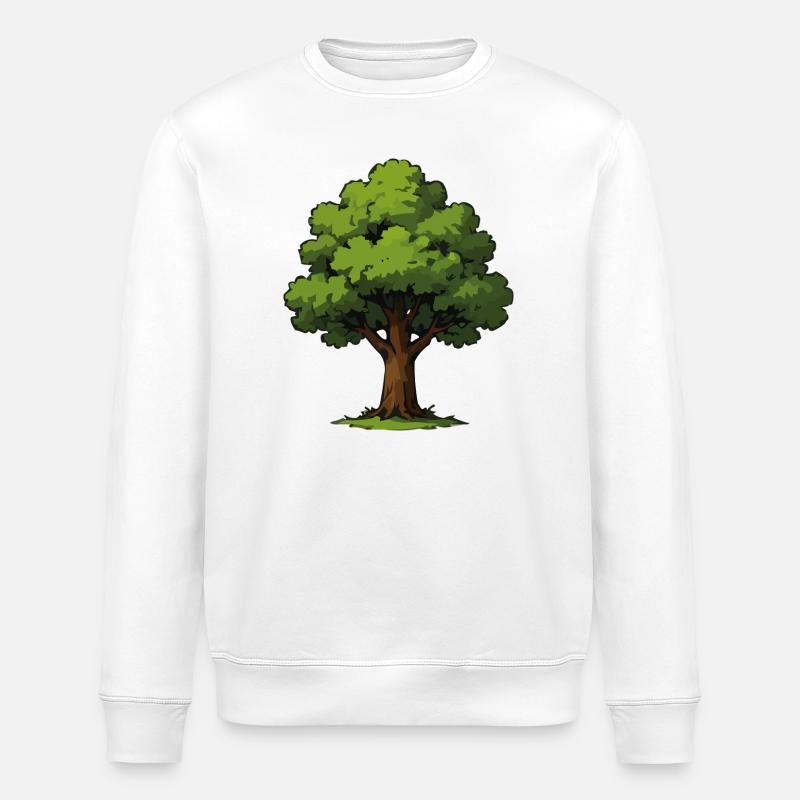 Baum Illustration - Stanley/Stella Unisex Bio-Sweatshirt ROLLER - Weiß