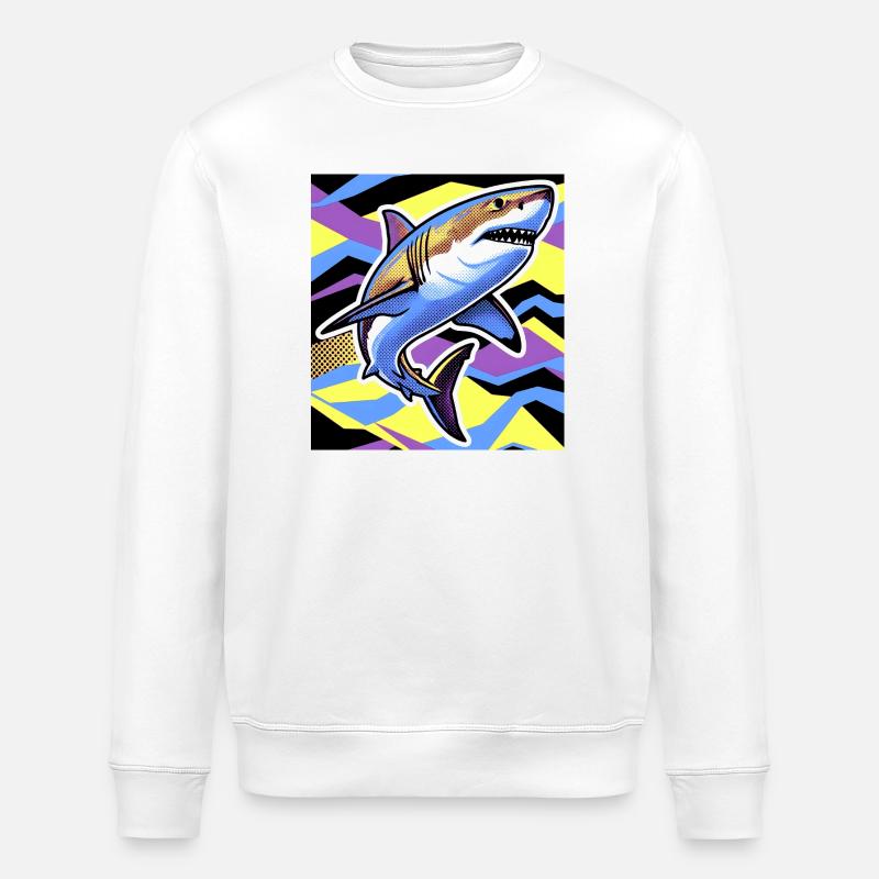 Requin - Sweat bio ROLLER Stanley/Stella Unisexe - blanc