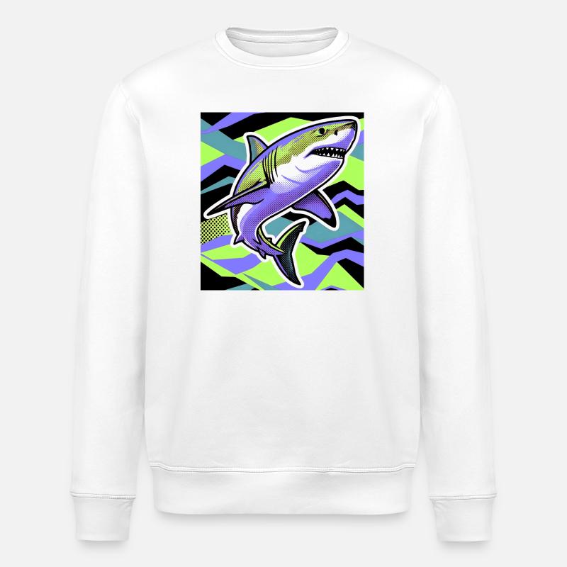 Requin - Sweat bio ROLLER Stanley/Stella Unisexe - blanc