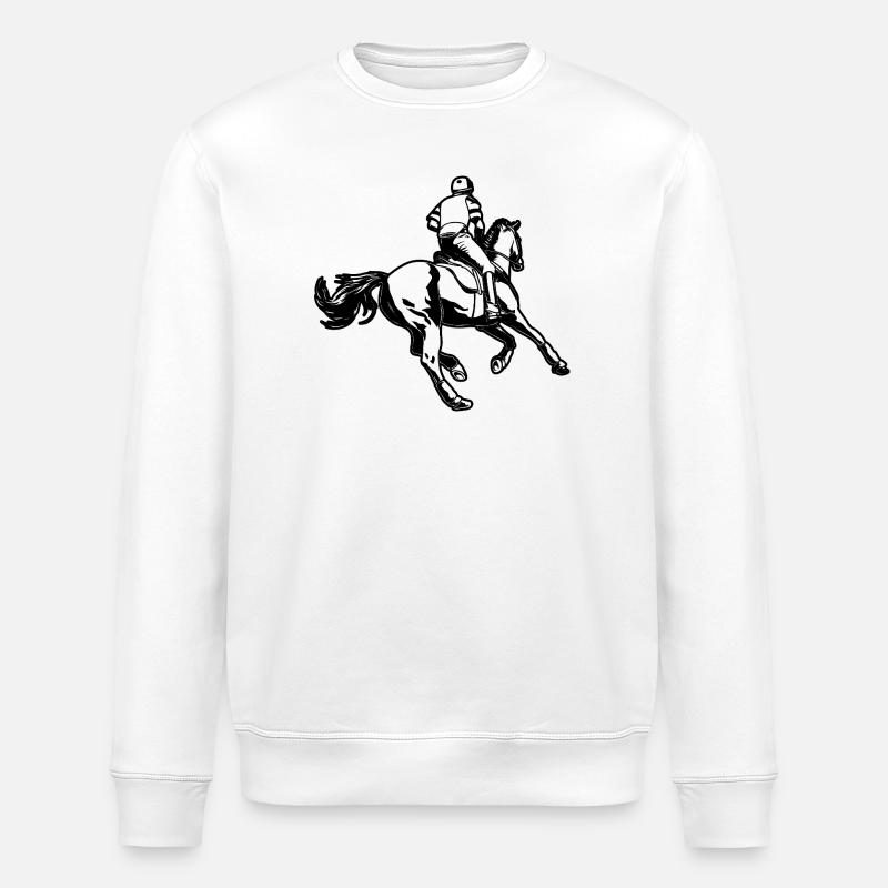 Reitsportler - Stanley/Stella Unisex Bio-Sweatshirt ROLLER - Weiß