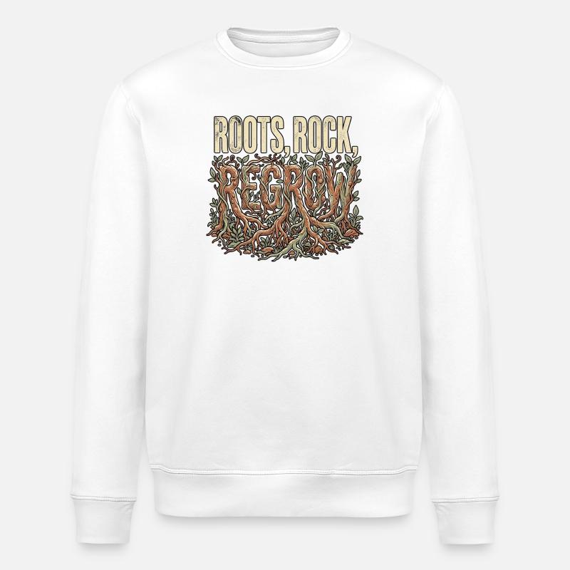 Roots Rock Dub - Stanley/Stella Unisex Bio-Sweatshirt ROLLER - Weiß