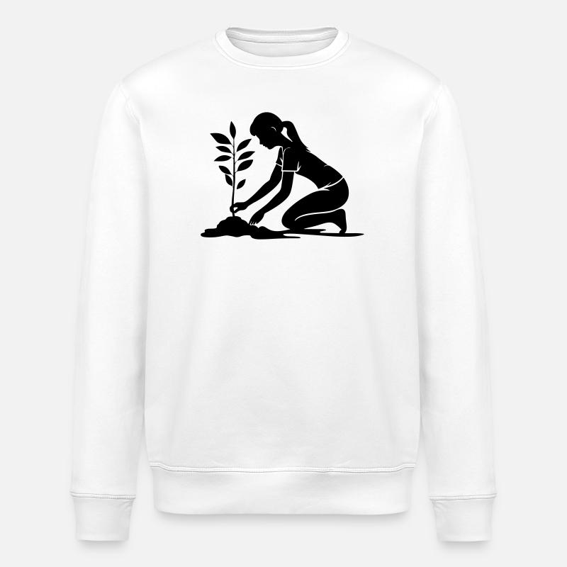Planting Environment - Stanley/Stella ROLLER Unisex Organic Sweatshirt - white