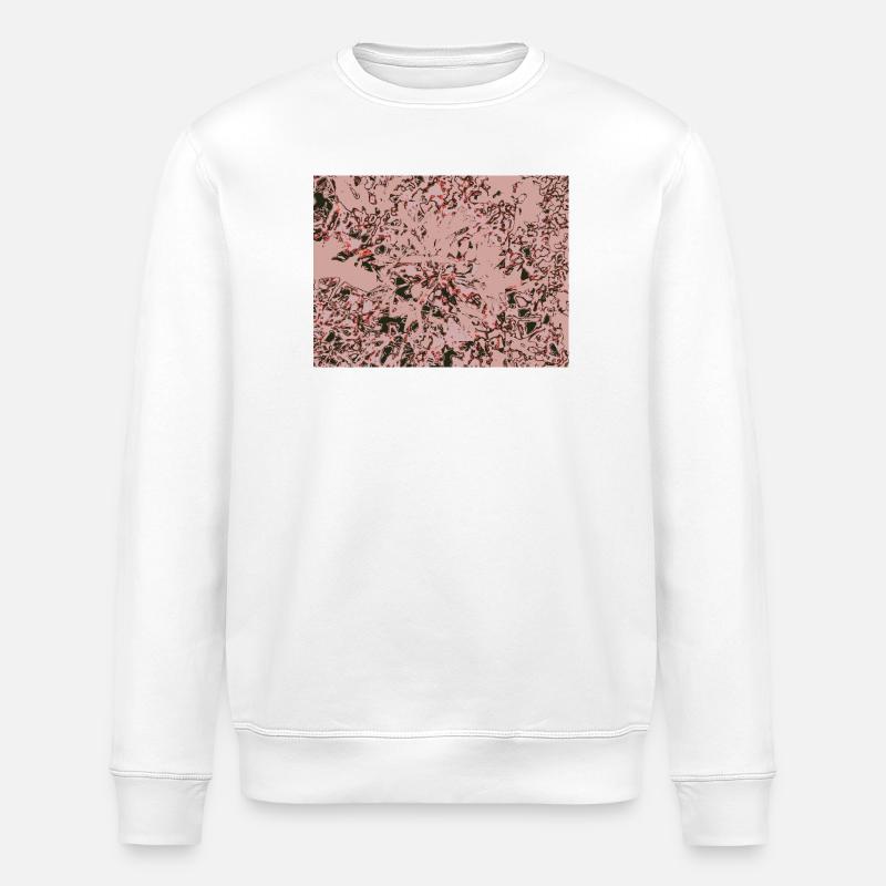 Rose Vines Abstract Pattern - Stanley/Stella ROLLER Unisex Organic Sweatshirt - white