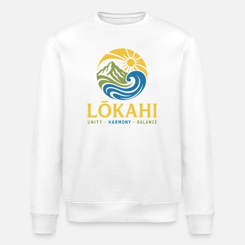 Lokahi-Einheitsgleichgewicht - Stanley/Stella Unisex Bio-Sweatshirt ROLLER - Weiß