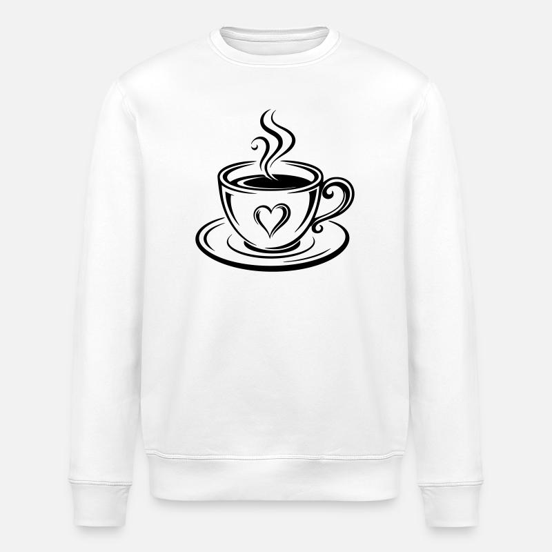 Coffee Mug - Stanley/Stella ROLLER Unisex Organic Sweatshirt - white