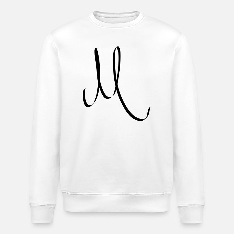 Buchstabe M - Stanley/Stella Unisex Bio-Sweatshirt ROLLER - Weiß