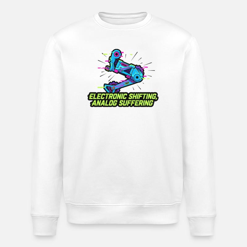 Electronic Shifting Analog Suffering - Stanley/Stella ROLLER Unisex Organic Sweatshirt - white
