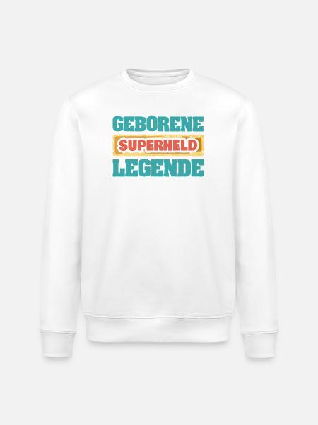 Legende Superheld - Stanley/Stella Unisex Bio-Sweatshirt ROLLER - Weiß