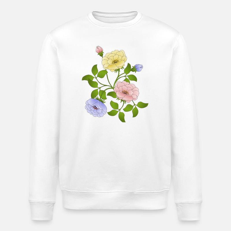 Fleur - Sweat bio ROLLER Stanley/Stella Unisexe - blanc