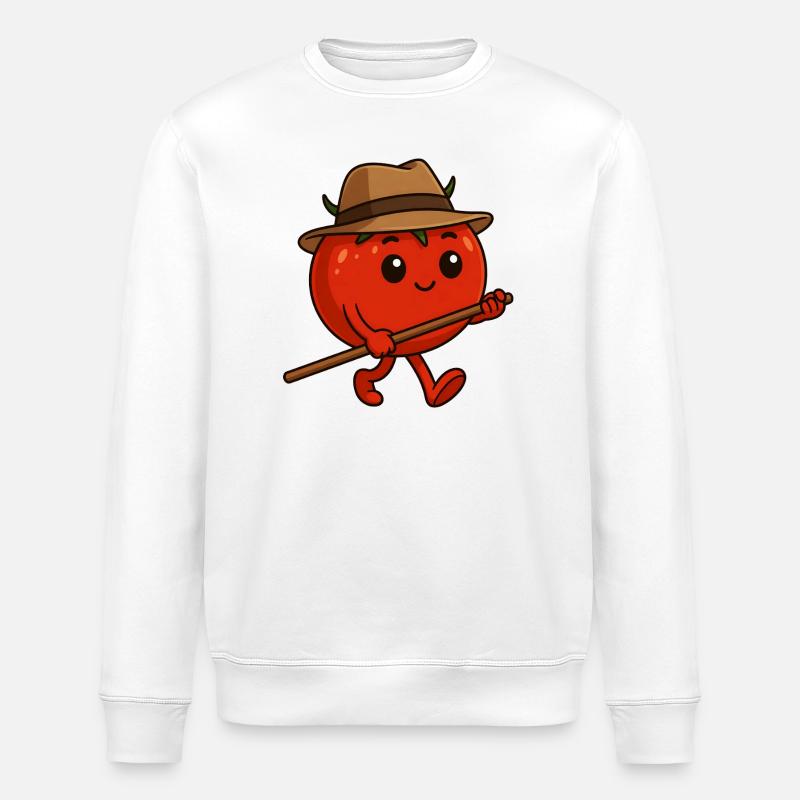 Tomate auf Wanderschaft - Stanley/Stella Unisex Bio-Sweatshirt ROLLER - Weiß