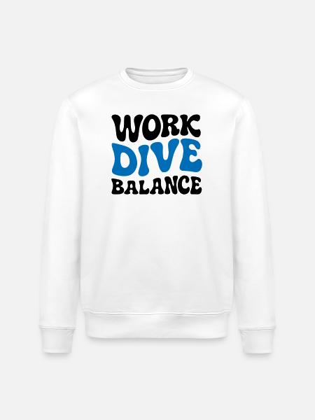Work Dive Balance Taucher-Geschenk - Stanley/Stella Unisex Bio-Sweatshirt ROLLER - Weiß