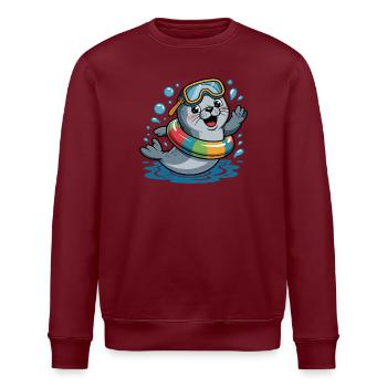 Lustiger Seehund - Stanley/Stella Unisex Bio-Sweatshirt ROLLER - Weiß - Vorne - Nik (191cm)