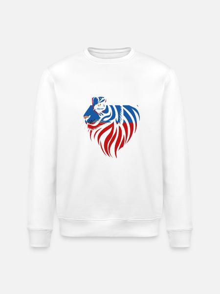 Eslovenia - Slovenia - Tiger Flags - Stanley/Stella ROLLER Unisex Organic Sweatshirt - white