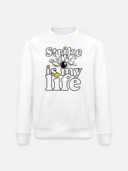 Bowling - Strike Life – Lifestyle - Stanley/Stella ROLLER Unisex Organic Sweatshirt - white