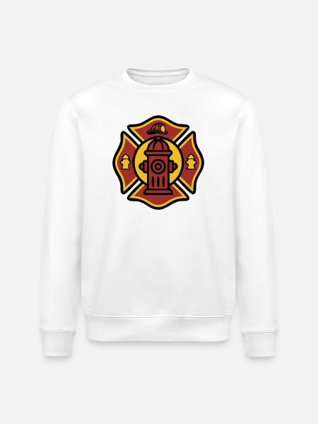 Floriankreuz Hydrant Graphic - Stanley/Stella ROLLER Unisex Organic Sweatshirt - white