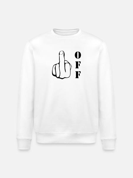 Fuck off - Stanley/Stella ROLLER Unisex Organic Sweatshirt - white