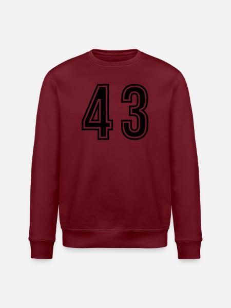 43 Number symbol - Stanley/Stella ROLLER Unisex Organic Sweatshirt - white