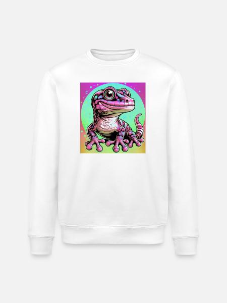 Gecko - Stanley/Stella ROLLER Unisex Organic Sweatshirt - white